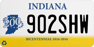 IN license plate 902SHW