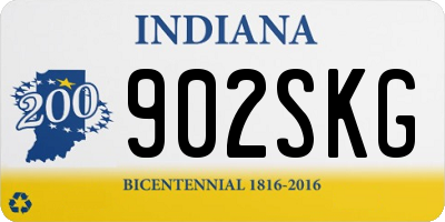 IN license plate 902SKG
