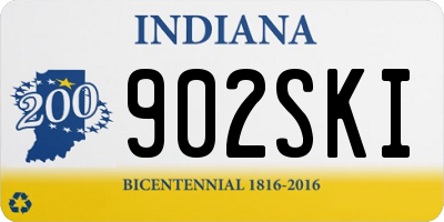 IN license plate 902SKI