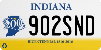 IN license plate 902SND
