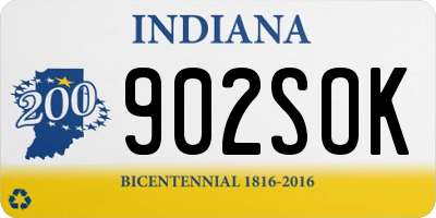 IN license plate 902SOK
