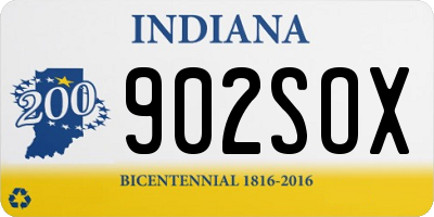 IN license plate 902SOX