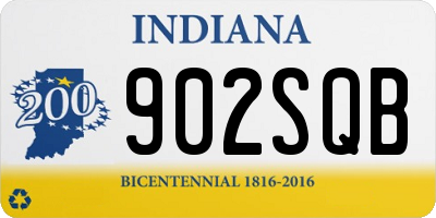 IN license plate 902SQB