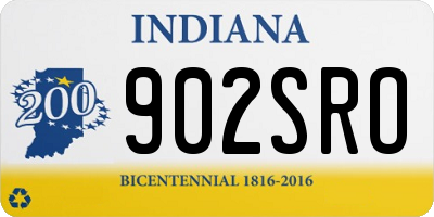 IN license plate 902SRO