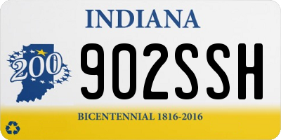 IN license plate 902SSH