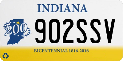 IN license plate 902SSV