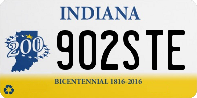 IN license plate 902STE