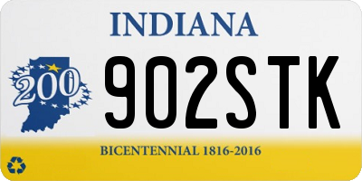 IN license plate 902STK