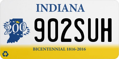 IN license plate 902SUH