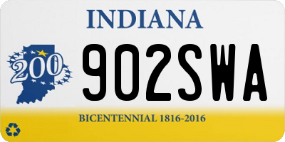 IN license plate 902SWA
