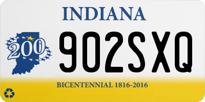 IN license plate 902SXQ