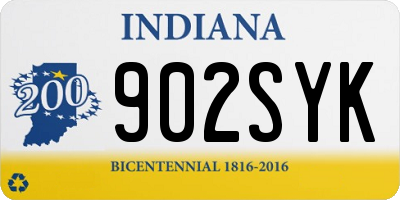 IN license plate 902SYK