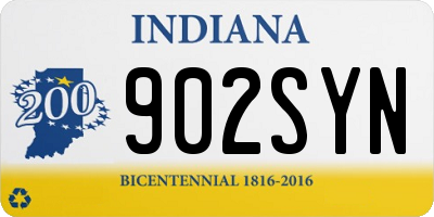 IN license plate 902SYN
