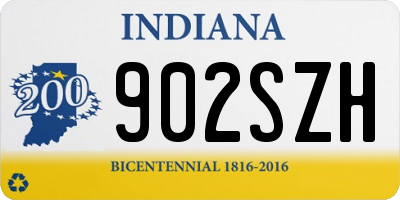 IN license plate 902SZH