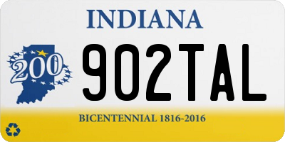 IN license plate 902TAL