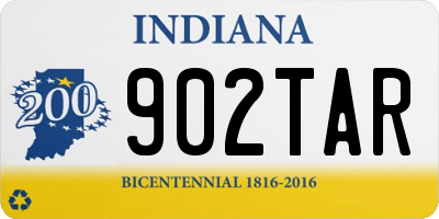 IN license plate 902TAR