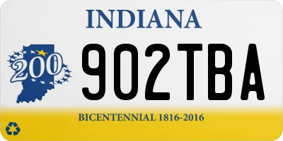 IN license plate 902TBA