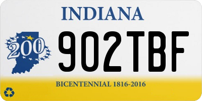 IN license plate 902TBF
