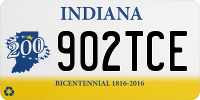 IN license plate 902TCE