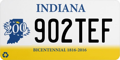 IN license plate 902TEF