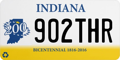 IN license plate 902THR