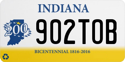 IN license plate 902TOB