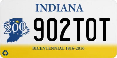 IN license plate 902TOT