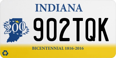 IN license plate 902TQK
