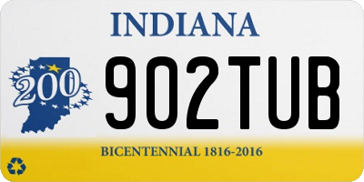 IN license plate 902TUB