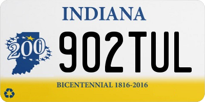 IN license plate 902TUL