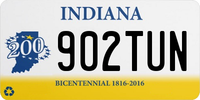 IN license plate 902TUN