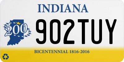 IN license plate 902TUY