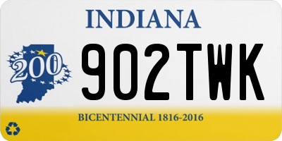 IN license plate 902TWK