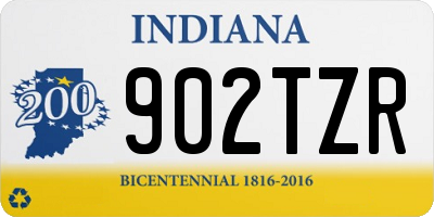 IN license plate 902TZR