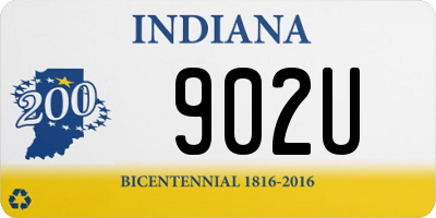 IN license plate 902U