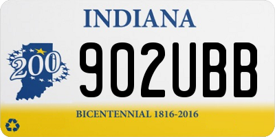 IN license plate 902UBB