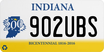 IN license plate 902UBS