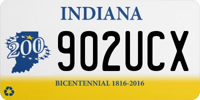 IN license plate 902UCX
