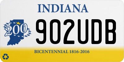 IN license plate 902UDB