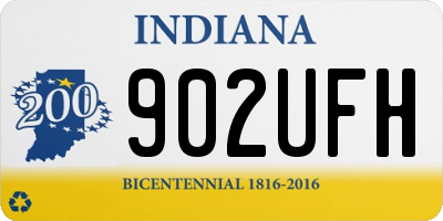 IN license plate 902UFH
