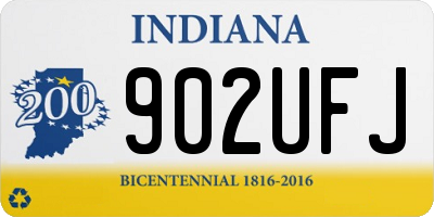 IN license plate 902UFJ