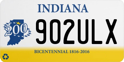 IN license plate 902ULX