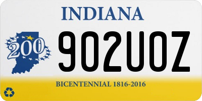 IN license plate 902UOZ