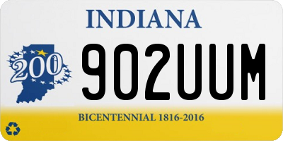 IN license plate 902UUM