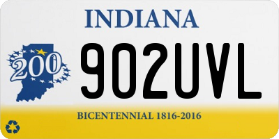 IN license plate 902UVL