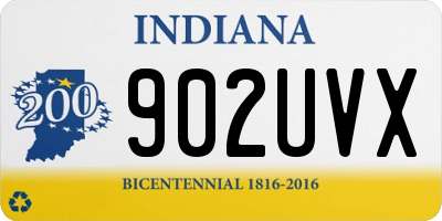 IN license plate 902UVX