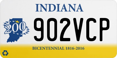 IN license plate 902VCP