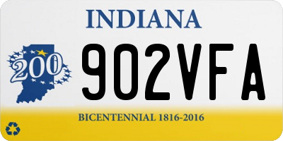 IN license plate 902VFA