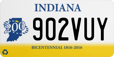 IN license plate 902VUY