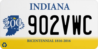 IN license plate 902VWC